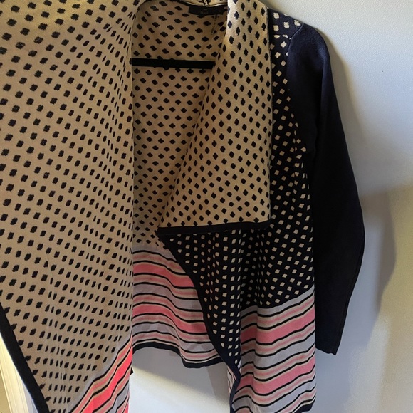 Anthropologie THML casual open front cardigan polka dot print - Picture 2 of 6